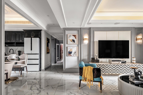 罗定101-200平米美式轻奢风格东方明珠室内装修设计案例